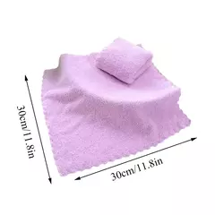 Toalha de rosto de veludo coral Absorvente de microfibra Toalha de mão quadrada de alta densidade Toalhetes de limpeza rápida Suprimentos de lenço limpo