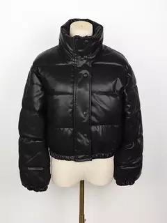 Casaco de couro PU feminino, casaco grosso quente, casacos da moda, zíper elegante, jaquetas de couro falso, tops pretos - Wolf Magazine