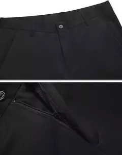 Imagem do Calça stretch preta monocromática masculina, calça casual inteligente, secagem rápida, coreana, reta, escritório, primavera, outono, nova