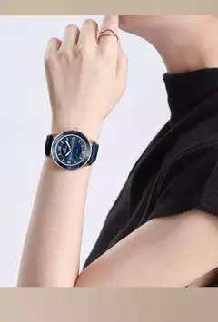 Imagem do NAVIFORCE-Relógio de couro simples feminino, relógios de pulso casuais, relógio de quartzo feminino, original, nova moda
