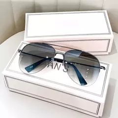 Imagem do Óculos de sol gradiente anti-reflexo para homens, óculos de sol piloto grande, design UV400, sem caixa, moda