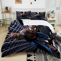 Marvel Spider-Man Conjunto de cama para adultos e crianças, Luxury Bed Comforter, Capa de edredão, 2 Fronhas, Gift, 3Pc, 1 - comprar online