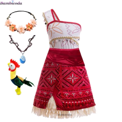 2025 menina moana vaiana traje crianças vestido de princesa verão praia conjunto cosplay roupas natal carnaval roupas de halloween - loja online