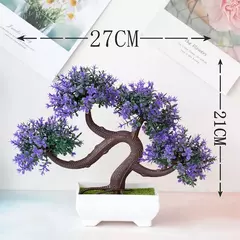 Plantas de plástico artificiais bonsai pequeno vaso de árvore planta falsa vaso de flores arranjo de jardim ornamentos quarto decoração de mesa de casa