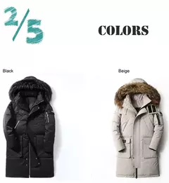 Casaco de pato branco com capuz masculino, jaqueta grossa quente, lã e mistura, alonga parka, casaco de inverno masculino de alta qualidade, novo - comprar online