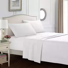 Battilo-Cama de casal Set Sheets, folha plana com Pillowscaso, Luxo Cooling, King and Queen, cama de tamanho completo, 4 PCs