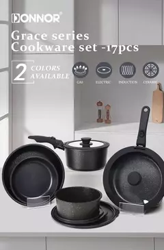 Panelas antiaderentes Donnor, utensílios de cozinha, conjunto de panelas de alumínio fundido, indução de suporte - comprar online