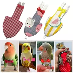 Sakura Birds Flight Suit com gravata borboleta, fralda de papagaio, roupa média para pássaros, periquito, pombo, estilo japonês na internet