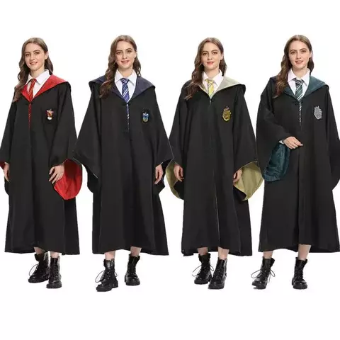 S-XXL adulto harries cosplay capa mágica manto robe potters hermione grifinória feriado halloween faculdade traje acessórios presente