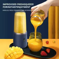 1pc azul/rosa portátil pequeno espremedor elétrico lâmina de aço inoxidável copo espremedor frutas automático smoothie liquidificador ferramenta cozinha - Wolf Magazine