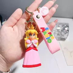 Super mario 3d dos desenhos animados chaveiro mario bros luigi sapo yoshi bowser figura de ação modelo pvc saco dos desenhos animados boneca pingente brinquedos presente na internet