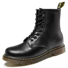 Botas de couro genuíno clássico de seis furos para homens e mulheres, bota curta, bota de equitação ao ar livre, estilo britânico, moda, tamanho 35-48 - comprar online