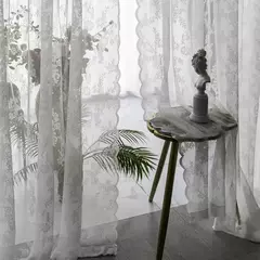 Cortina De Renda Francesa Com Tule Branco, Persianas, Sala De Estar E Suprimentos Do Quarto, Tela Respirável, Festa De Casamento, Decoração De Casa - loja online