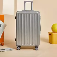 Mala de alumínio do curso do quadro, portador de bagagem, caixa do trole, cabine de transporte, 20 "24" 28";;VERDADEIRO;;"A09White suitcase,28 Inch - Wolf Magazine