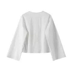 Camisas casuais de linho com renda para mulheres, oco, gola V, blusas de manga comprida, tops para senhora, streetwear, novo, primavera, 2022 na internet
