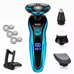 ZOZEN-Barbeador elétrico recarregável para homens, lâmina, aparador de cabelo, corte, máquina de barbear, aparador de barba, seco, uso duplo - comprar online