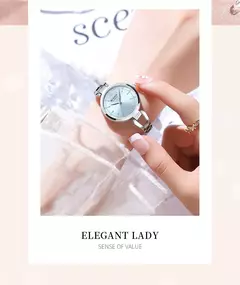 Curren-relógio de pulso feminino 9092, luxo, elegante, pulseira de aço inoxidável, pulseira, feminino, moda, para meninas na internet