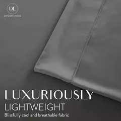 Imagem do Luxuoso poliéster lençol Set, cama cor sólida Set para quarto ou quarto, 4 pcs