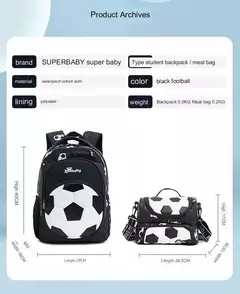 Imagem do Mochila De Futebol Anime para Crianças, Sacos escolares de viagem para adolescente, Mochila para menino