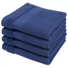 Homaxy-Super Absorvente Algodão Toalhas De Cozinha, Toalha De Microfibra Macia, Secagem Rápida, Lavar Pano De Limpeza, Doméstico, 4Pcs - comprar online