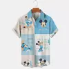 Camisa estampada Disney masculina, pato Donald, mickey mouse, moda verão, tendência de rua, boutique retrô, top unissex, novo