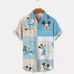 Camisa estampada Disney masculina, pato Donald, mickey mouse, moda verão, tendência de rua, boutique retrô, top unissex, novo