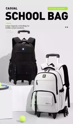 Mochila escolar com rodas para crianças, Mochila rolante para meninos, Mochila de estudante, Bagagem de viagem na internet