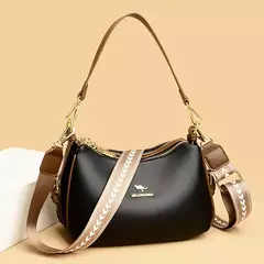 Bolsa de Ombro de Couro Genuíno para Mulheres, Bolsas Crossbody Femininas, Bolsa Feminina, Carteira, Marca de Luxo, Tendência da Moda, Designer, Sac A Main na internet