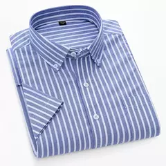 Camisas de manga curta masculina, camisas finas masculinas, blusa social e empresarial, camisa Oxford monocromática de alta qualidade, 100% algodão, verão - comprar online
