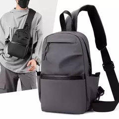 Bolsa de peito masculina 2024 nova moda na moda marca cruz saco de ombro casual crossbody saco ins telefone móvel pequena mochila