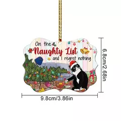 Pingente De Natal De Acrílico Gato Preto, Xmas Tree Hanging Animal Ornamentos, Decoração De Festa De Casa, Casamento, Ano Novo - loja online