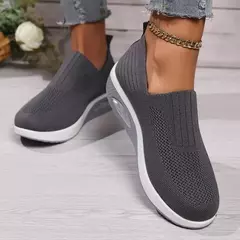 Mulas de plataforma ortopédicas antiderrapantes para mulheres, sapatos de caminhada para senhoras, cunha respirável, tênis femininos com almofada de ar, 2024 na internet