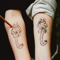 5/10 pçs filme periféricos senhor voldemort tatuagem adesivos harries magia meninos rua crânio potters adesivos brinquedos crianças presentes na internet