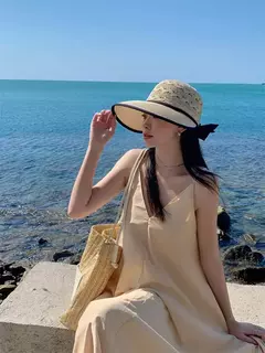 Respirável Sunshade Bow Sunscreen Sun Hat, Simplificado Outdoor Universal, chapéu de palha oco, nova moda coreana, 2024 - Wolf Magazine
