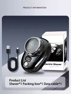 Mini barbeador elétrico para viagens masculinas, navalha portátil, aparador de barba, recarregável, recarregável, rosto - loja online