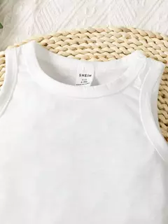 Short xadrez com 3 peças e chapéu para meninos, colete transparente respirável, 6-36m, estilo verão na internet