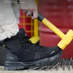 AMAWEI-Sapatos de Segurança Indestrutíveis para Homens e Mulheres, Tênis à Prova de Perfuração, Botas de Trabalho, Sapatos Toe de Aço, Calçado Masculino - Wolf Magazine