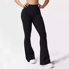 Leggings de ioga de alto estiramento para mulheres, sentimento nu, vestuário de compressão, calça com bolsos, perna larga, mais recente, 2024 - comprar online