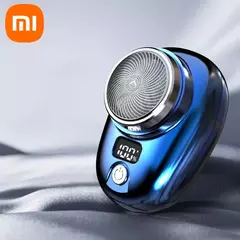 Mini barbeador elétrico para viagens masculinas, navalha portátil, aparador de barba, recarregável, recarregável, rosto