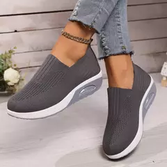 Mulas de plataforma ortopédicas antiderrapantes para mulheres, sapatos de caminhada, sapatos de caminhada, cunha respirável, sapatilhas femininas, sapatilhas femininas na internet