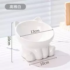 Tigela para gatos, acessórios para animais de estimação, cerâmica, diagonal, pés altos, proteção fofa, coluna cervical, tigela para cachorro, bebida, água, suprimentos para animais de estimação - comprar online