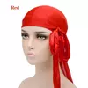 Respirável cauda longa Doo Rag para homens, seda Durag, chapéu bandana turbante, bandana, novo, 1-4pcs