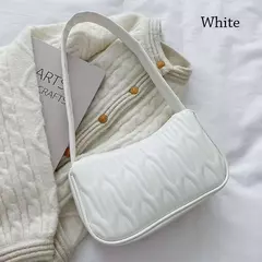 Bolsa de axilas de couro PU para mulheres, bolsa casual, bolsas de ombro femininas, luxo - loja online