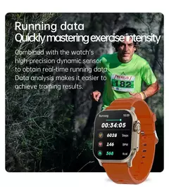 Smartwatch T900 U2 para homens e mulheres, Chamada Bluetooth, Carregamento sem fio, NFC, GPS Track, BT, Música, Jogos, Novo, 49mm, 2024 - loja online