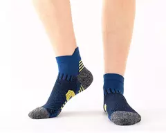 Meias esportivas de fitness profissional para homens e mulheres, fundo de toalha, antiderrapante, corrida, basquete, treinamento, secagem rápida, 5 pares