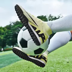 Sapatos de futebol masculino de sola FG, sapatos de gramado ao ar livre, grampos longos especiais, botas esportivas de equipe superior alta, resistência ao desgaste, tamanho 36-45 - loja online