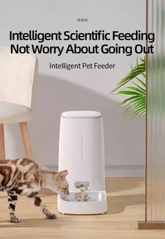 Rojoeco alimentador automático para gatos, animal de estimação, wi-fi inteligente, dispensador de comida para gatos, controle remoto, alimentador automático para cães e gatos, acessórios de comida seca - loja online