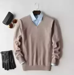 Pulôver de caxemira masculino, suéter clássico de algodão quente, camisa para outono e inverno, 2022 na internet