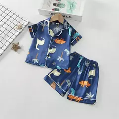 Conjunto de camisas e shorts pijamas infantis, roupa casual infantil, traje de criança, pijama de verão, crianças, meninos, crianças, novo, 2 peças - comprar online