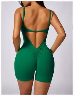 Macacão feminino de ioga, macacão esportivo, academia fitness, macacão de treino, regata, shorts, conjunto bodysuit, camisola, primavera, verão, 2022 - comprar online